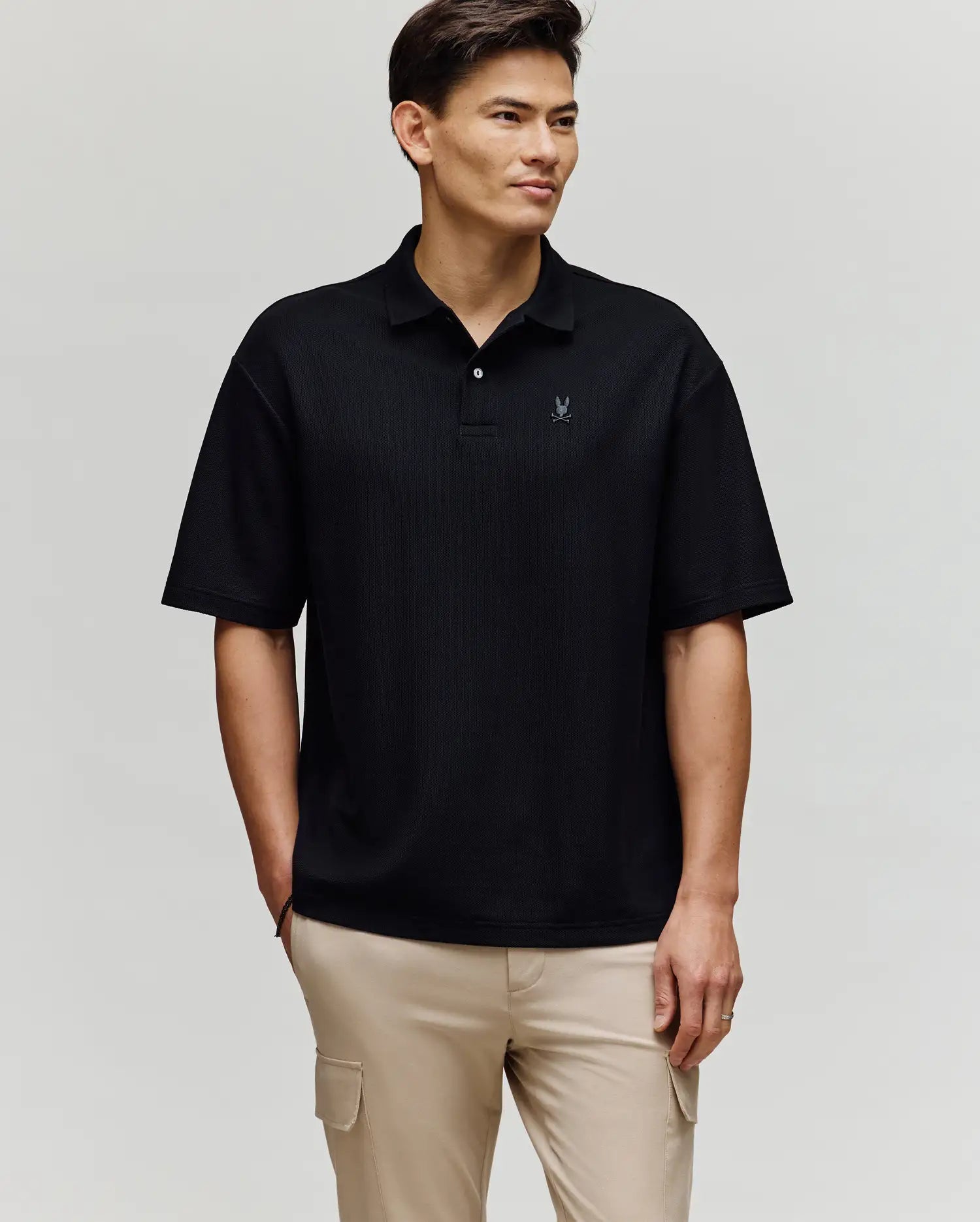 MENS BENNY OVERSIZED PIQUE POLO SHIRT - MT0100105