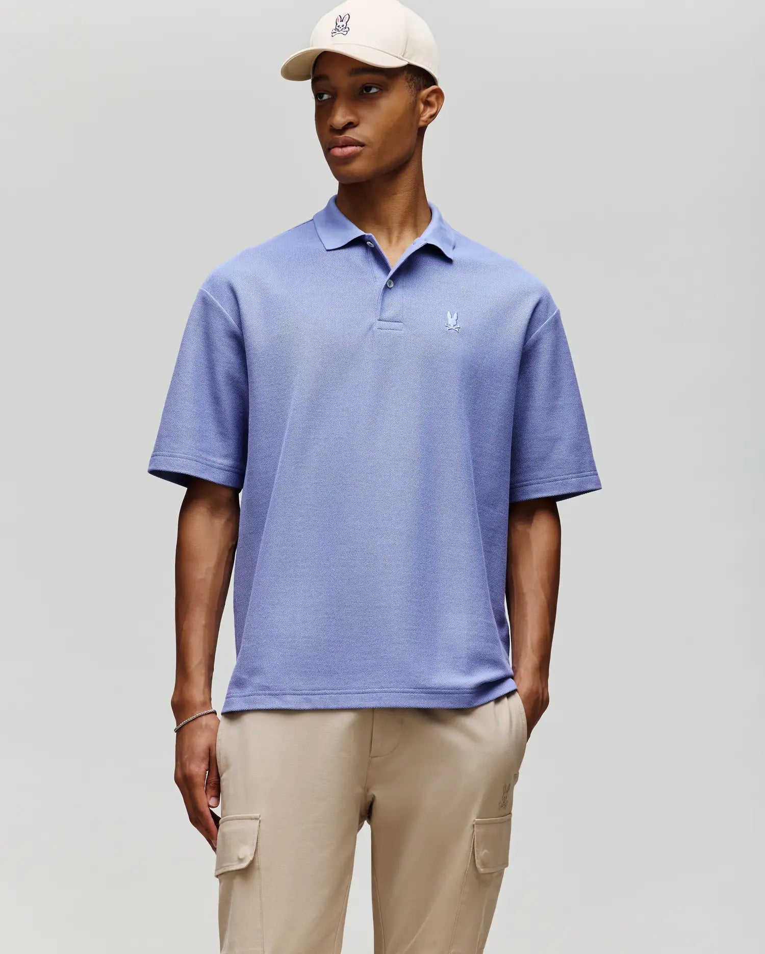 MENS BENNY OVERSIZED PIQUE POLO SHIRT - MT0100105