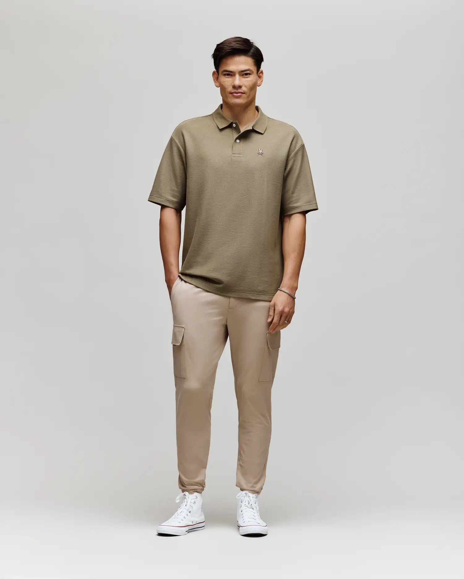 MENS BENNY OVERSIZED PIQUE POLO SHIRT - MT0100105