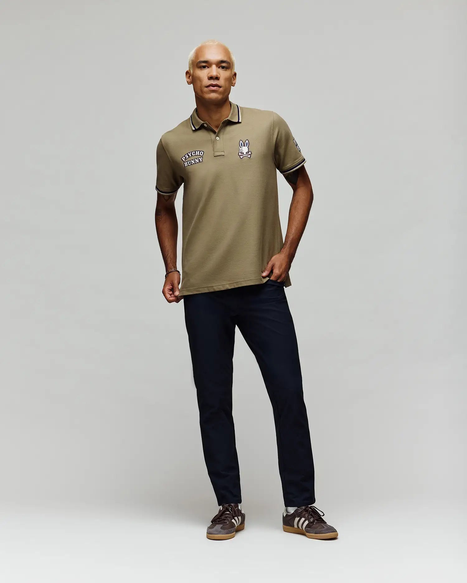 MENS WADE PATCH PIQUE POLO SHIRT - MT0100109